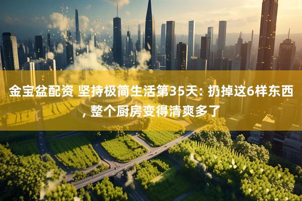 金宝盆配资 坚持极简生活第35天: 扔掉这6样东西, 整个厨房变得清爽多了