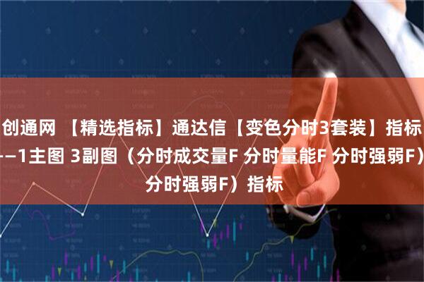 创通网 【精选指标】通达信【变色分时3套装】指标公式——1主图 3副图（分时成交量F 分时量能F 分时强弱F）指标